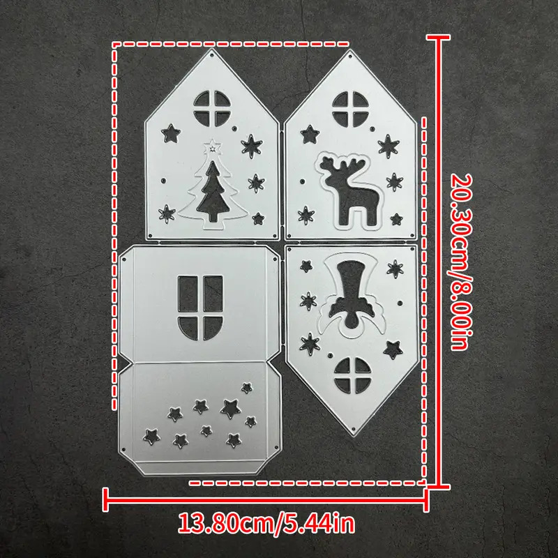 Die Cut Casa Navideña