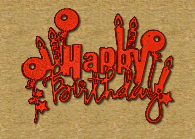 Die Cut Happy Birthday con Velas