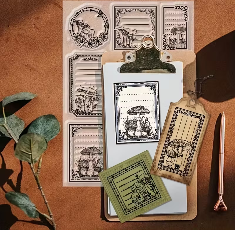 Plancha de Sellos Tags Hongos