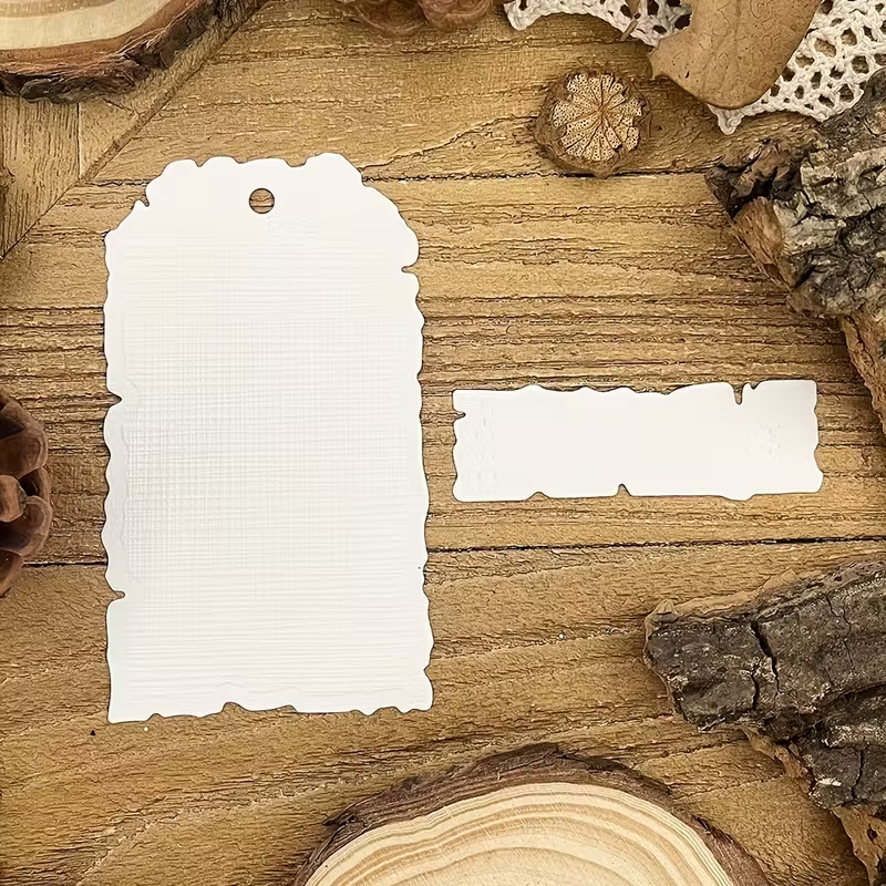 Die Cut Tag Pergamino