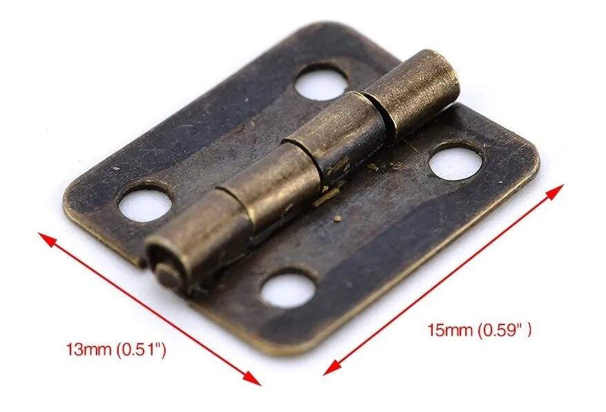 Bisagra recta bronce antique