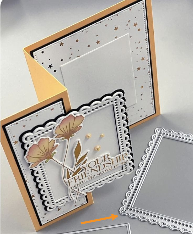 Die Cut Portarretrato con Ondas