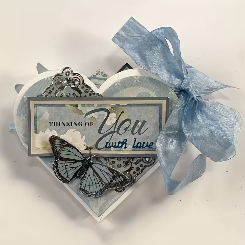 Die Cut Tarjeta 3D Corazón Mediana