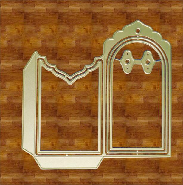 Die Cut Sobre Borde Ondeado con Tag