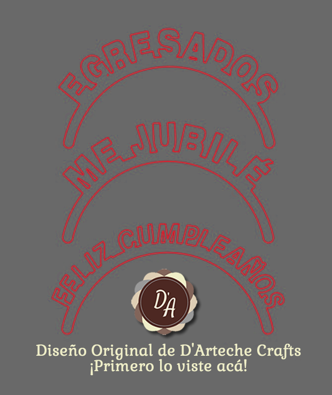 Die Cut Vinchas con Frases x 3