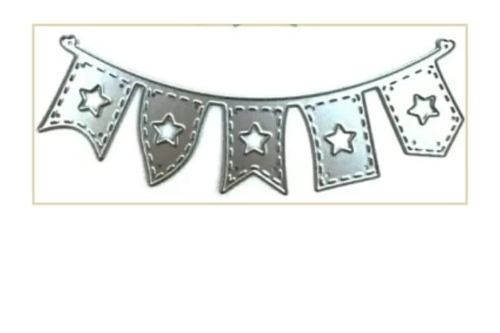 Die Cut Tira de Banderín 13 cm