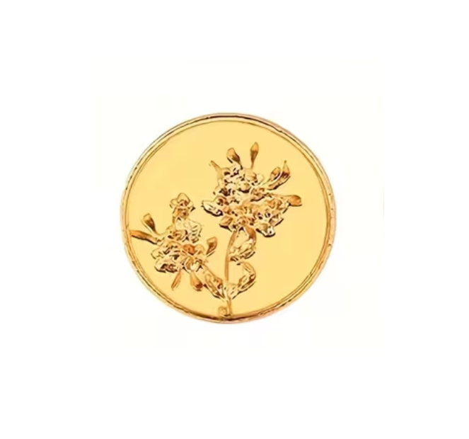 Sello Bronce Rama con Flores