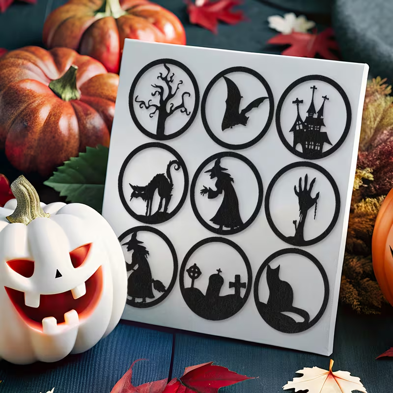 Die Cut Pines de Halloween x 9